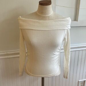 5 for $15! Off-Shoulder Cream Sweater
